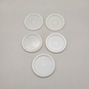 Tupperware Seal Clear Replacement Snap Lids #296 Set of 5